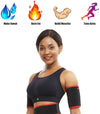 LPOW Arm Bands Arm Trimmers for Women Men Weight Loss Upper Arm Shaper Fat Burner Sauna Sweat Band Body Exercise Wraps with Pocket